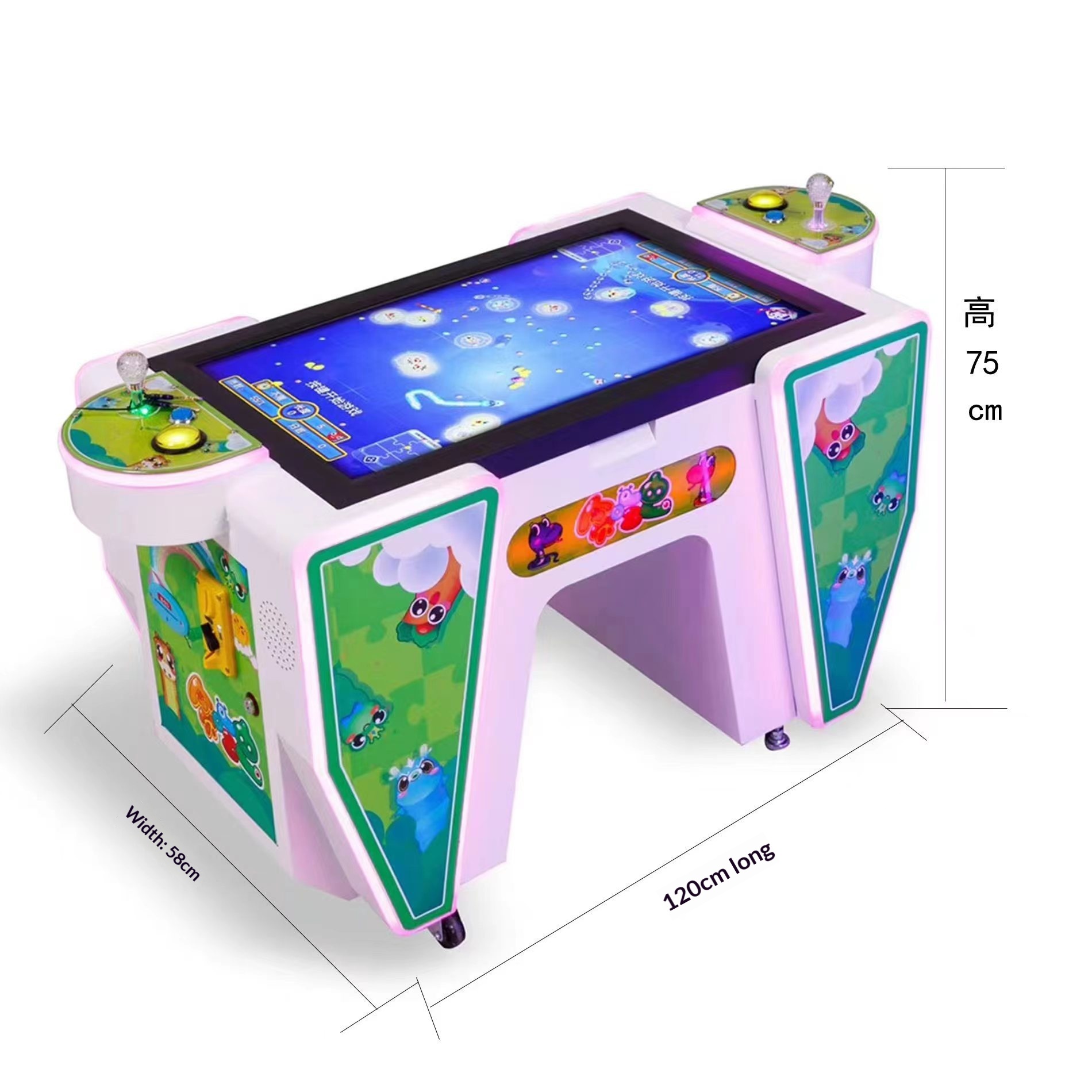 Cute Family Series Children's Double Player Arcade Game Machine Fighting Game Equipment Gyroscope Snake Game Venue Use