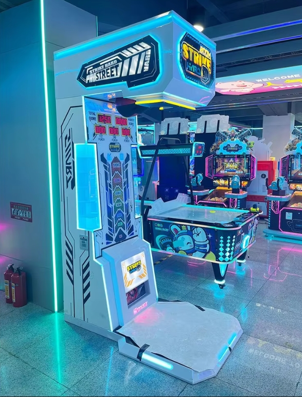 Coin Operated Boxing Punch Strength Tester Machine Arcade Body Strike Game Equipment Sports Amusement Fitness Game