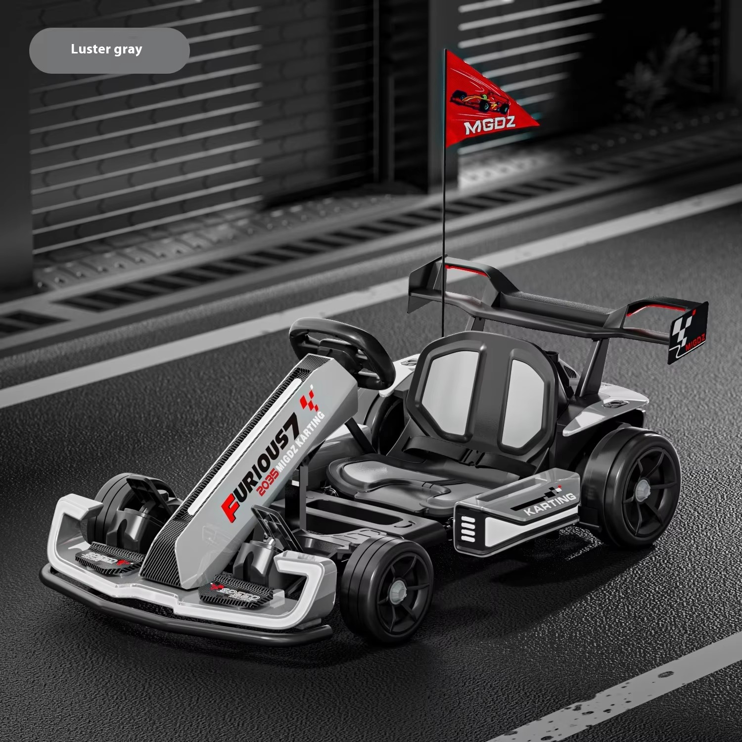 2025 Furious7 Kids' Electric Go Kart Vibrant Racing Themed Interactive Ride Entertainment Coin Operated Games Model