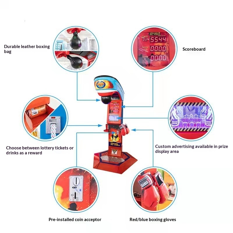 Dragon Fist Force Measurement Boxing Game Machine Game Console Single Player Ages 8+ Indoor Mall Amusement Park Arcade