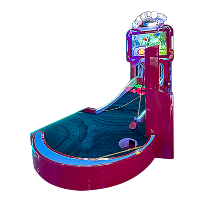 Interactive Mini Golf Arcade Machine LED Display Coin Operated Indoor Amusement Park Equipment for Family Entertainment