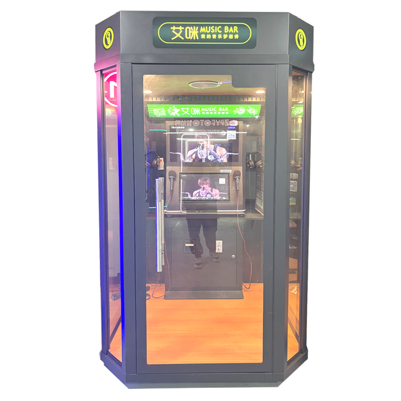 Wholesale Coin-Operated Electronic Jukebox Karaoke Singing Booth Metal  KTV Mobile Singing Machine Game Machine   for Sale