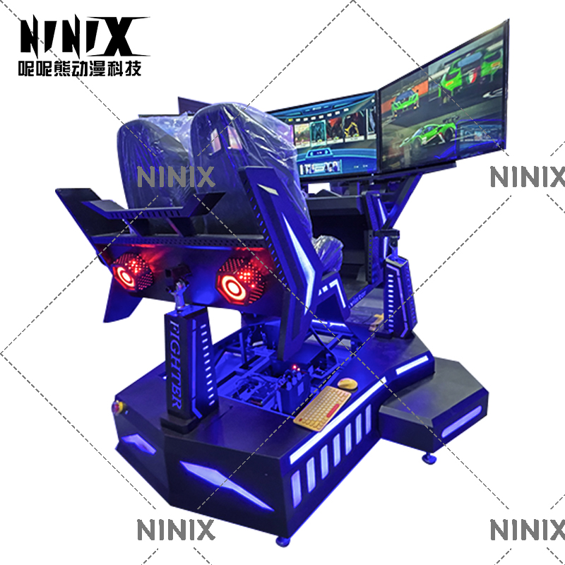 Commercial Grade 2-Seater Triple Screen Racing Simulator VR Arcade Machine Realistic Driving Controls Multi Coin Operated Games