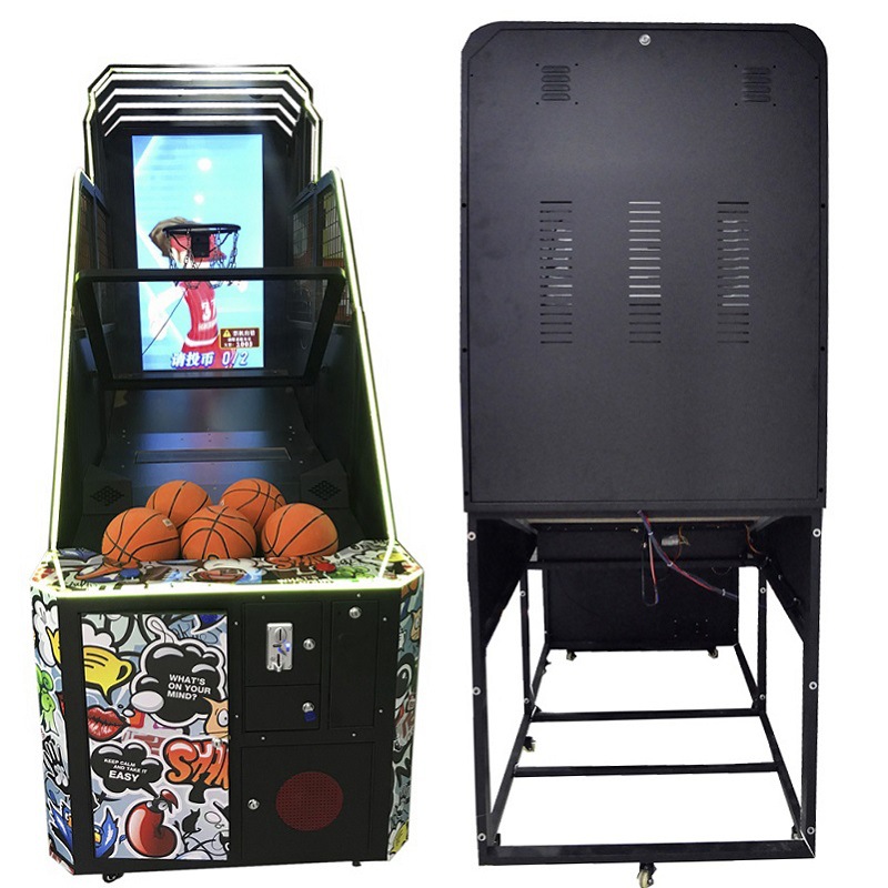55inch Video Shooting Machine Arcade Basketball Competition Equipment Hardware Acrylic Double Player Ages 3+ Customized for