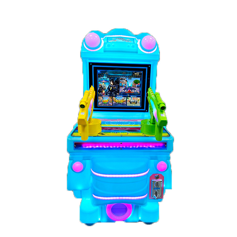 Colorful Bus Children's Game Water Shooting Racing Fighting Machine Double Player Electronic Coin Operated Supermarket Arcade