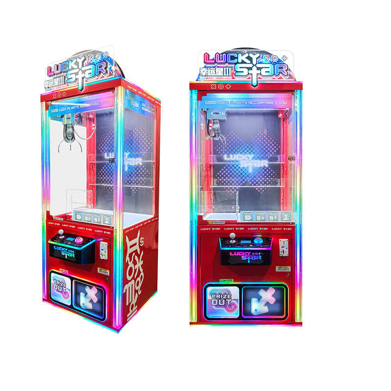 Lucky Star III Clip Claw Machine | Commercial Transparent Arcade Prize Machine RGB LED Lighting Stainless Steel Metal