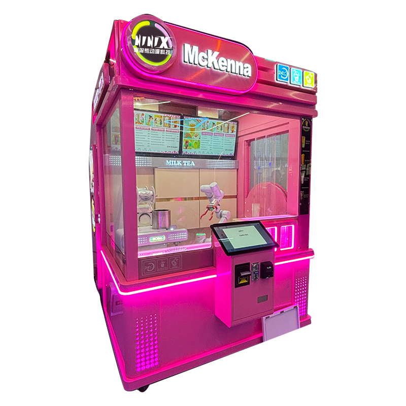 Intelligent Robot Milk Tea Vending Machine Automatic Bubble Tea Maker Self Service Beverage Kiosk Smart Drink Equipment