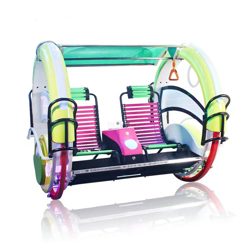 360 Degree Rotating Square Tumbler Outdoor Rechargeable Amusement Equipment Coin Operated Bumper Car Roller Coaster Game Machine