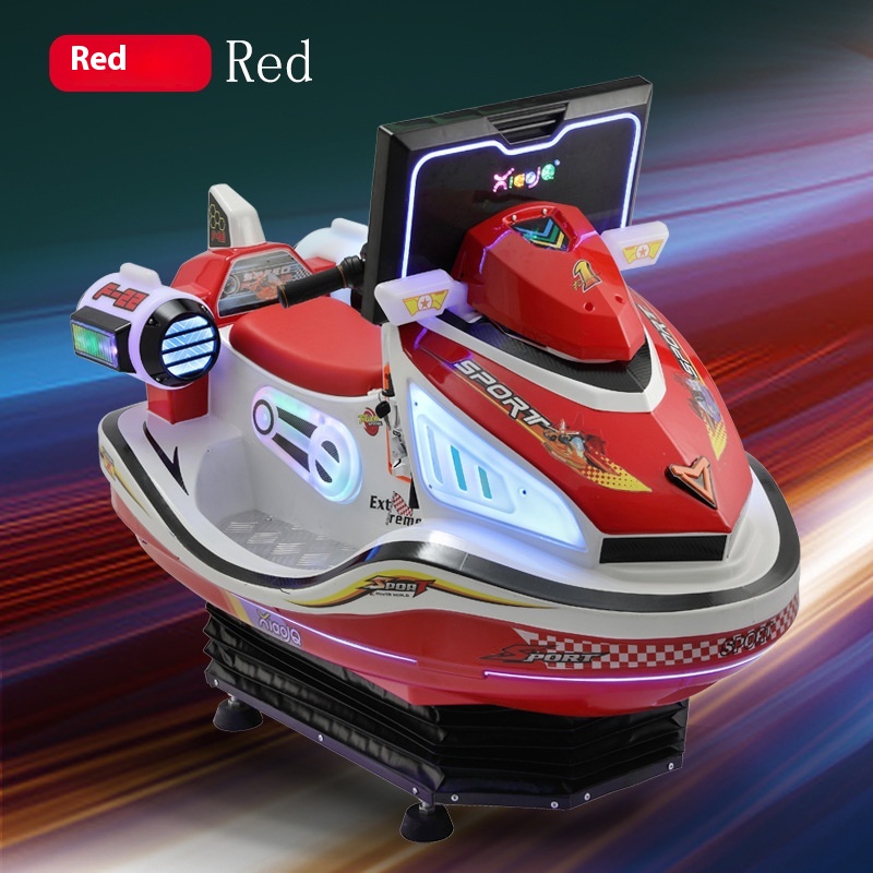 Factory Direct Sale New Children's Electric Coin-Operated 3D Rocking Car Water Jet Ski Motorcycle Swing Machine for Kids Plastic