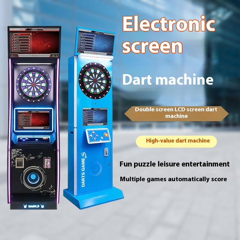 Coin Operated Plastic Electronic Dart Vending Machine Arcade LED Soft Tip Darts Game Board 18