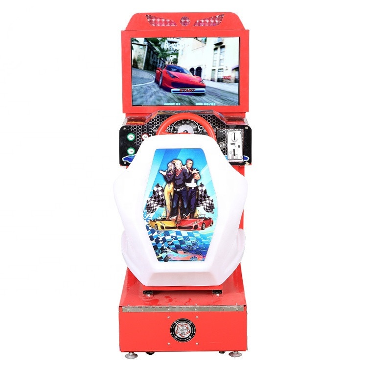 Single-Tour Small Car Simulation Racing Machine 2-Player Coin Operated Game for Game Centers English Language