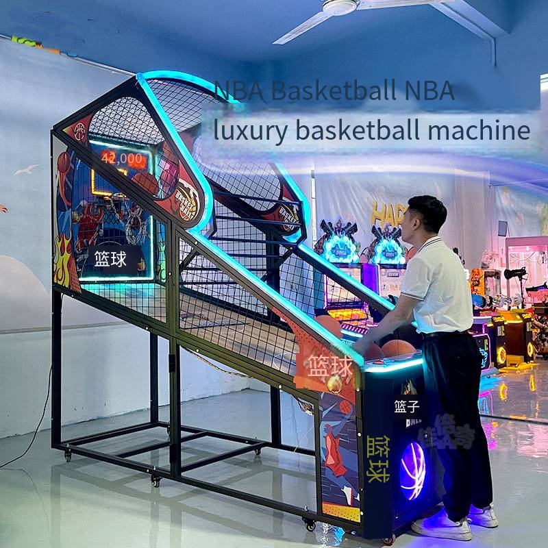 Coin-Operated 2-Player Electronic  Basketball Machine Indoor Mall Entertainment Center Arcade Game Bright Light