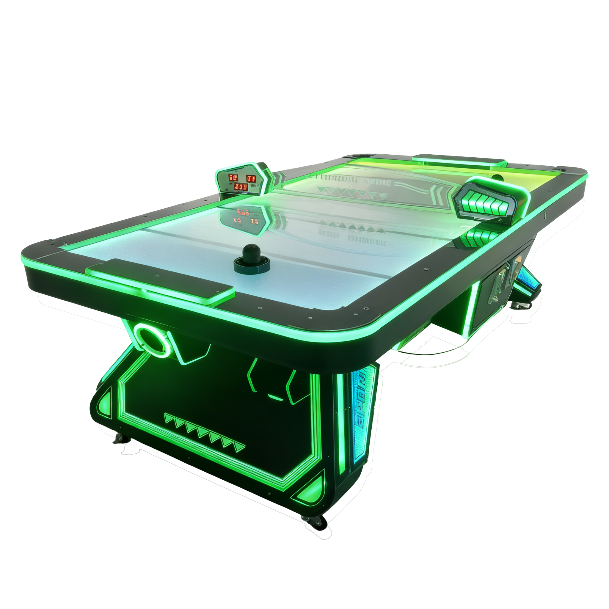NINIX Galactic Neon Air Hockey Table Commercial Arcade Game Equipment with English Language for Amusement Centers