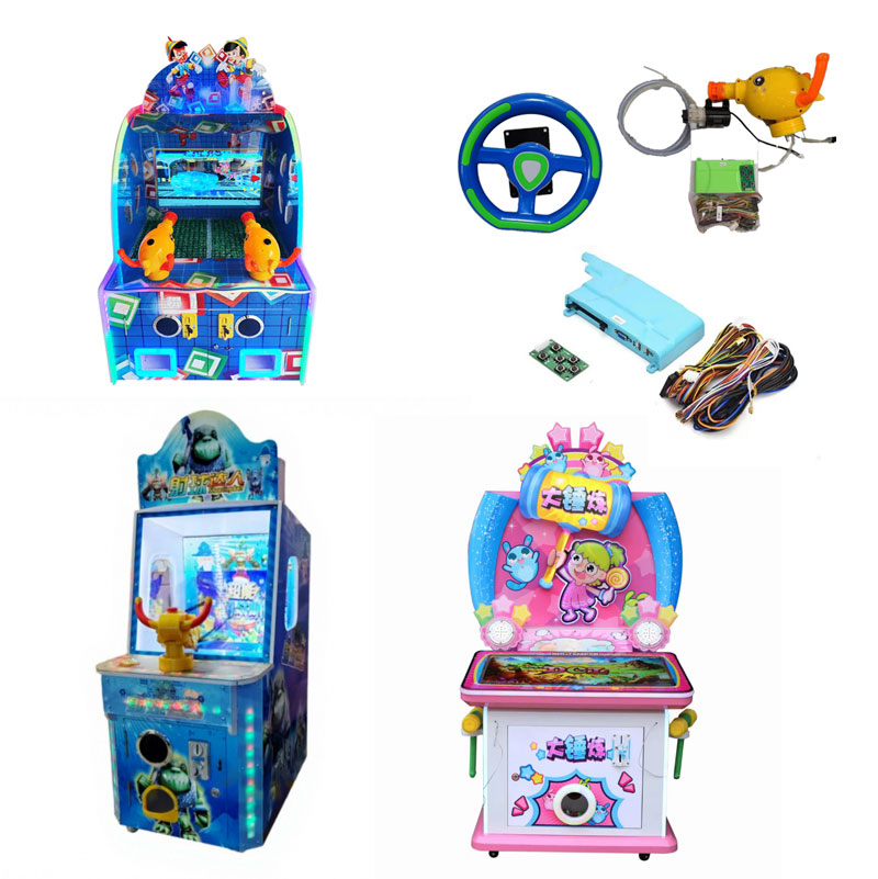 Ninix Cartoon-Themed Children's Arcade Game Machine Accessory Set Steering Wheel Operation Joystick Mainboard Wiring Game