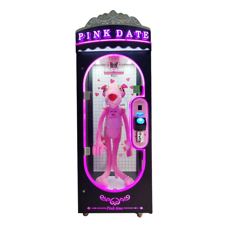Pink Single Cut Crane Machine Oversized Doll Scissors Single Coin-Operated Claw Crane with 1 Year Warranty