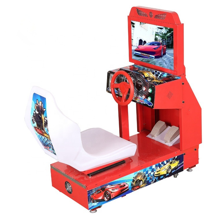 Single-Tour Small Car Simulation Racing Machine 2-Player Coin Operated Game for Game Centers English Language