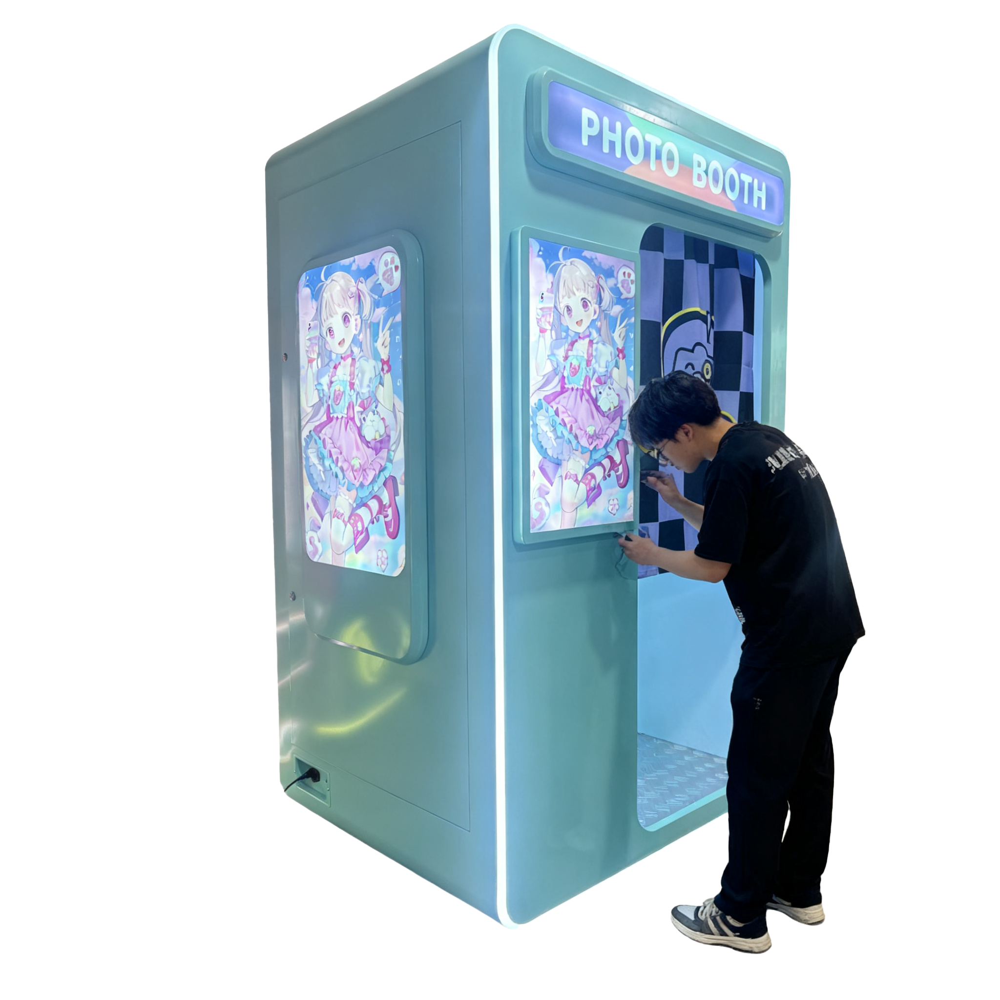 Commercial for Full Size Selfie Picture Shooting Cabin Automatic Portrait Printing Machine Entertainment Studio 1 Year