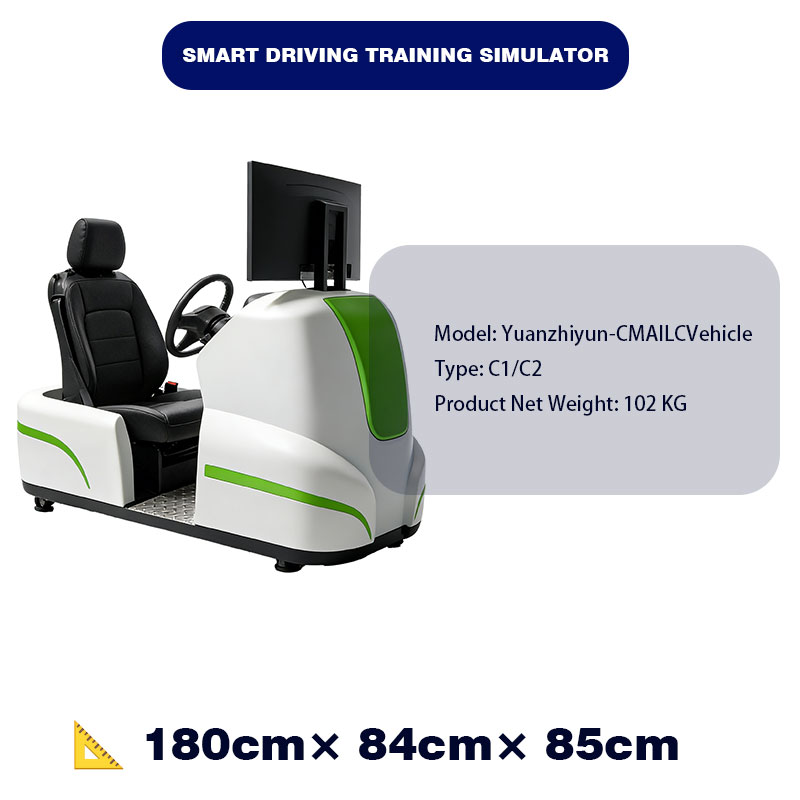 Ninix White-Green Metal Racing Simulation Driving Simulator-Commercial Amusement Cockpit Steering Wheel for Game Centers
