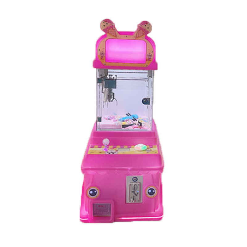 Hot Selling Premium Mini Coin-Operated Arcade Crane Games Kids Plush Dolphin and Sweets Claw Machine Premium Plush Toy