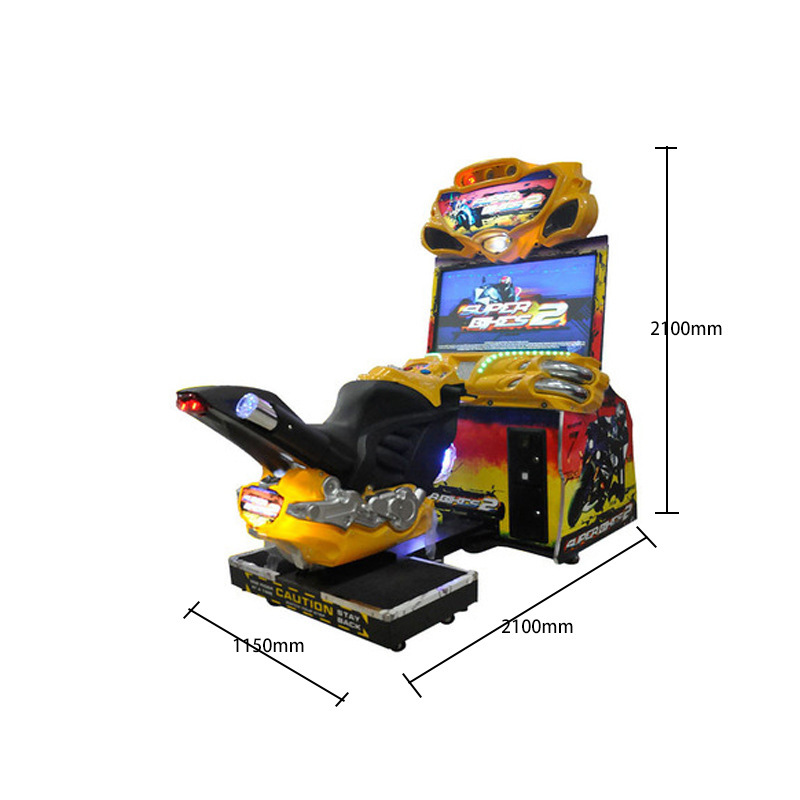 Two-Player Battle Simulator Motorcycle Racing Arcade Game Console Popular Coin-Operated Board with Dynamic City Seat