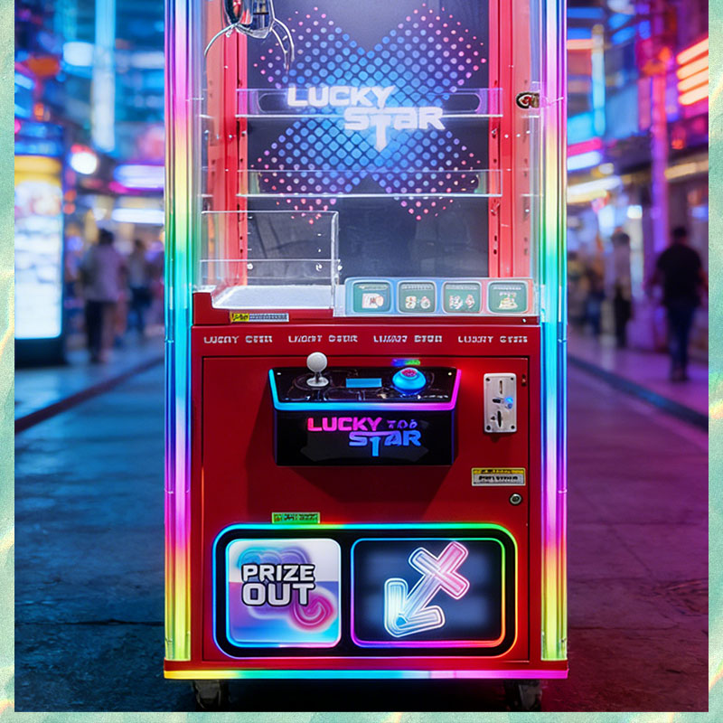 Lucky Star III Clip Claw Machine | Commercial Transparent Arcade Prize Machine RGB LED Lighting Stainless Steel Metal