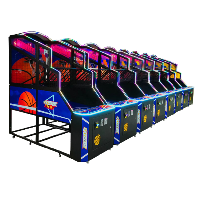 Commercial Coin Operated Basketball Arcade Game Machine with LED Lights and Scoreboard Vending Machine for Amusement Park Use