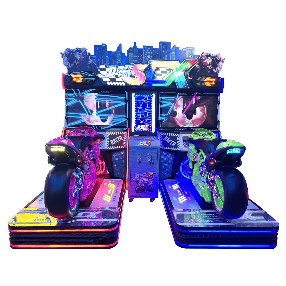 Popular High Quality Motorcycle Driving Arcade Game Simulator Coin-operated 5DX Double Motorcycle Racing Console