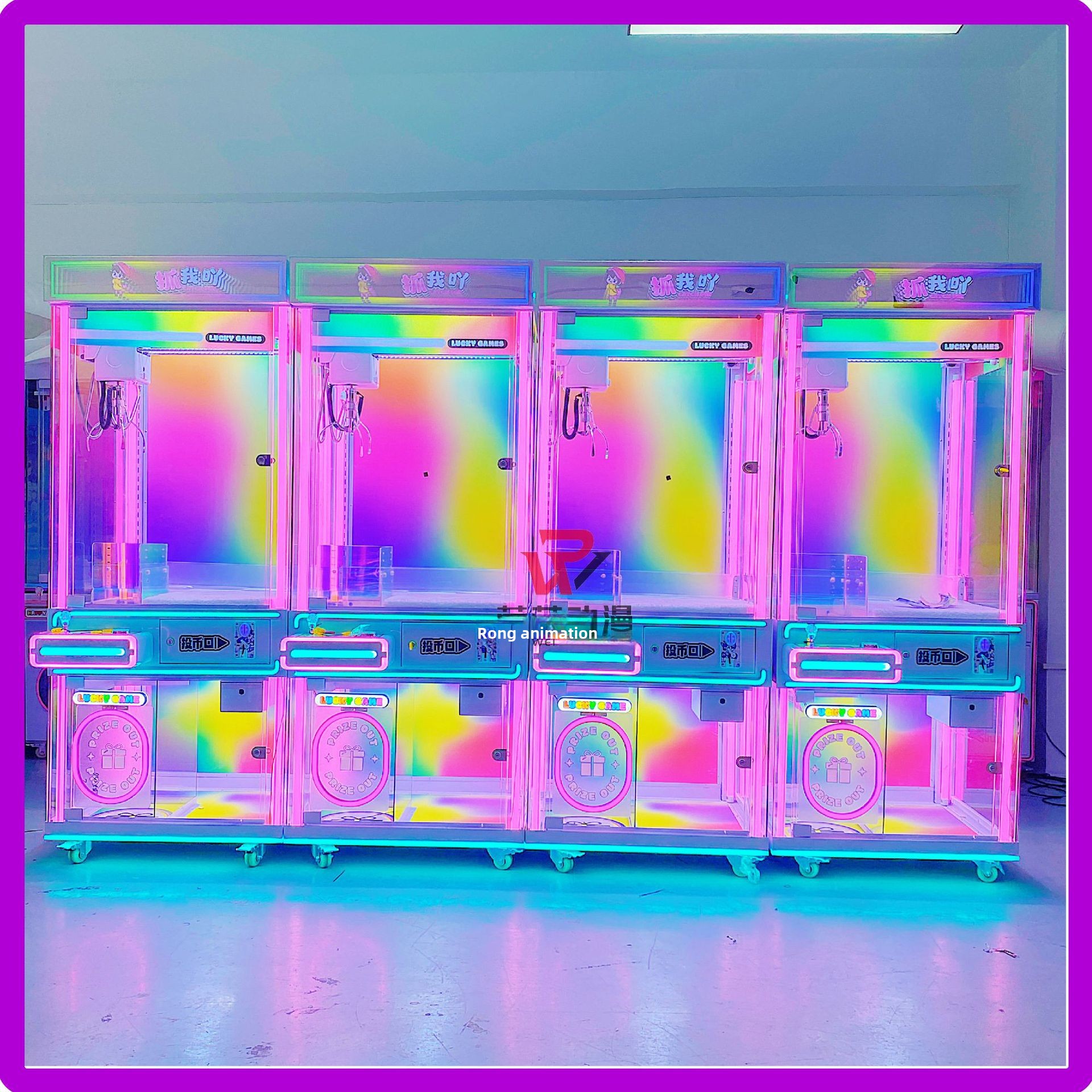 Popular Transparent Commercial Coin Crane Machine Full-featured Snack Twisting Egg Toy Manufactured by Top Doll Machine Company
