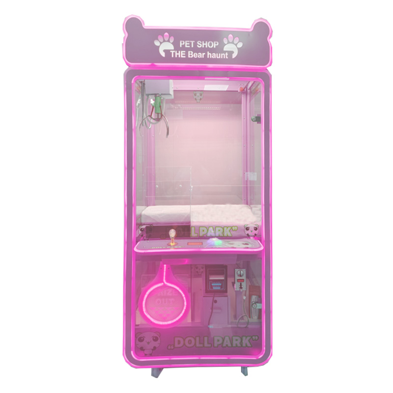 Most Popular Panda-Design Coin-Operated Crane Machine Fun Entertainment for Parent-Child Transparent Metal Claw for Game Centers