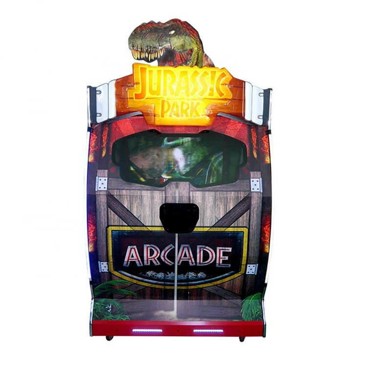 Most Fun 60-Inch Jurassic Park Coin-Operated Arcade Game Simulator Shooting Best Quality Cabinet Limited Time Sale