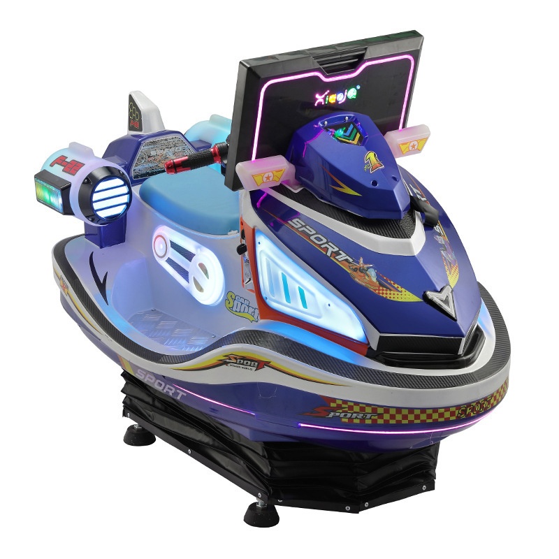Factory Direct Sale New Children's Electric Coin-Operated 3D Rocking Car Water Jet Ski Motorcycle Swing Machine for Kids Plastic