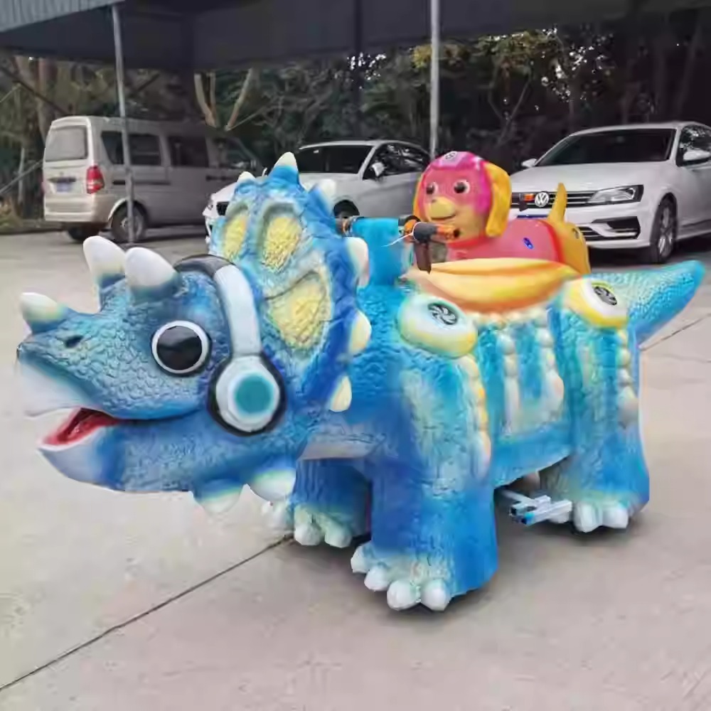 Funny Amusement Ride Electronic Dinosaur Toy Cars  Kids Simulation Model Shopping Mall Toy Car for Hot Sale