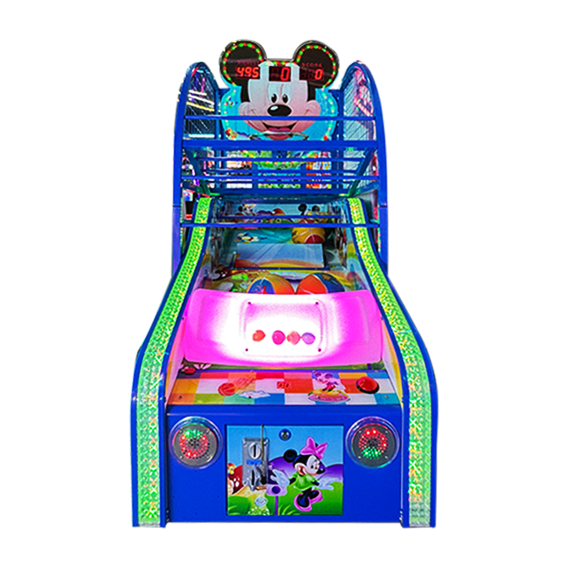 Factory-Made Mickey Mouse Themed Coin-Operated Basketball Arcade Game Machine for Kids Entertainment