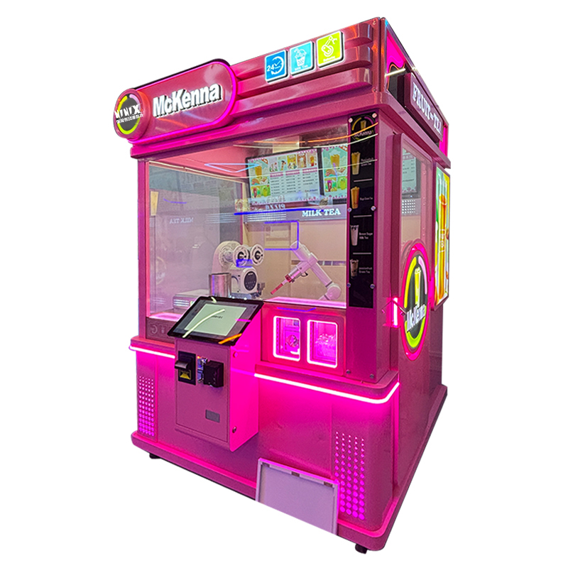 Intelligent Robot Milk Tea Vending Machine Automatic Bubble Tea Maker Self Service Beverage Kiosk Smart Drink Equipment