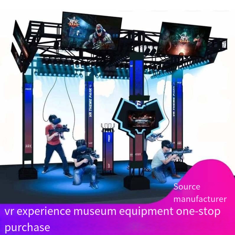 New Theme Park 9D Simulator Shooting Game Immersive VR Combat Big Space Virtual Reality Room 4 Player Arcade