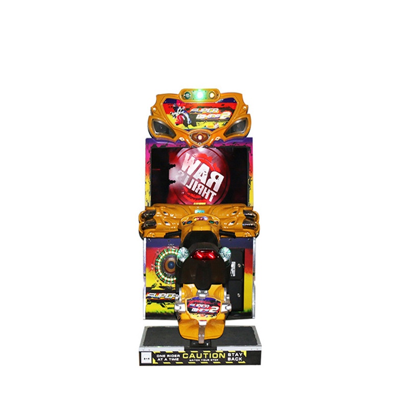 Two-Player Battle Simulator Motorcycle Racing Arcade Game Console Popular Coin-Operated Board with Dynamic City Seat