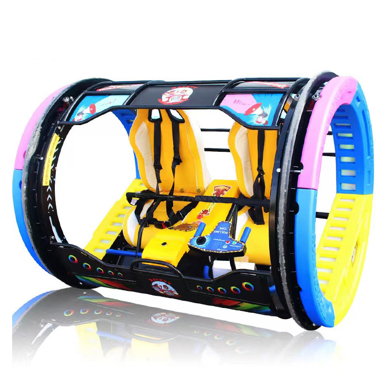 360 Degree Rotating Square Tumbler Outdoor Rechargeable Amusement Equipment Coin Operated Bumper Car Roller Coaster Game Machine