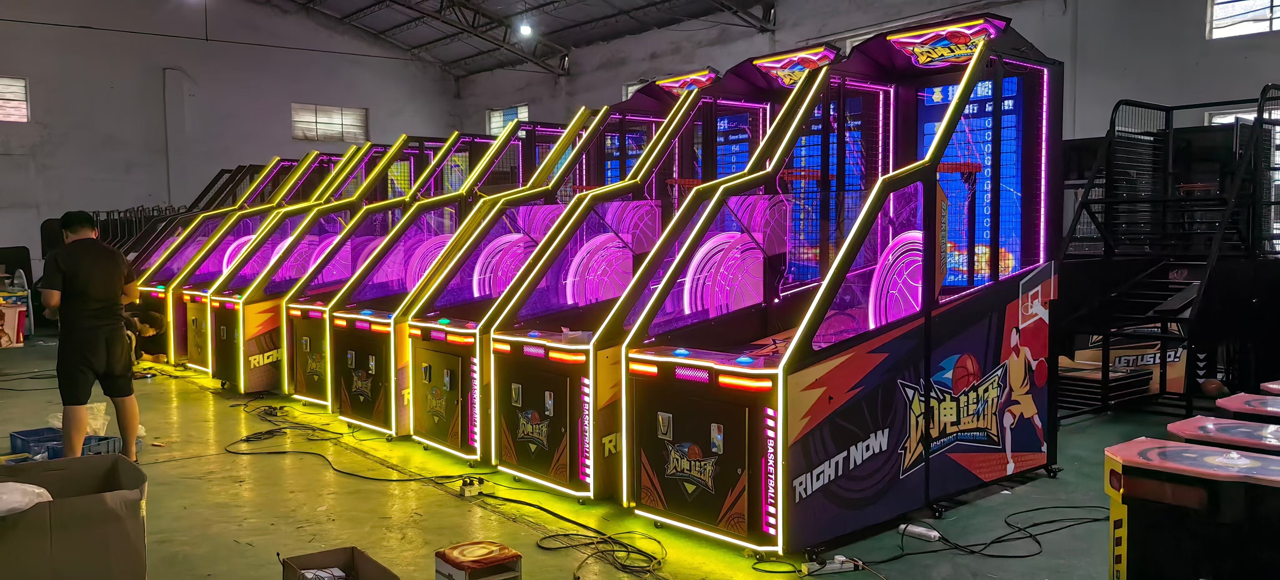 Coin Operated Basketball Arcade Game Machine With LED Scoring System for Mall Arcade Game Center Entertainment