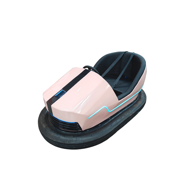 Pink Glowing Coin - Operated Bumper Car, Amusement Park Parent - Child Interactive Electric Ride, Entertainment Equipment for