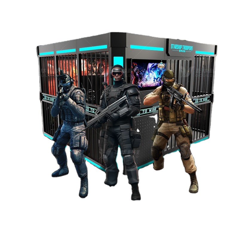 Four-Player Indoor Metal 9D Shooting Game 'Escape From the Cage' MR Equipment for Home or School Use