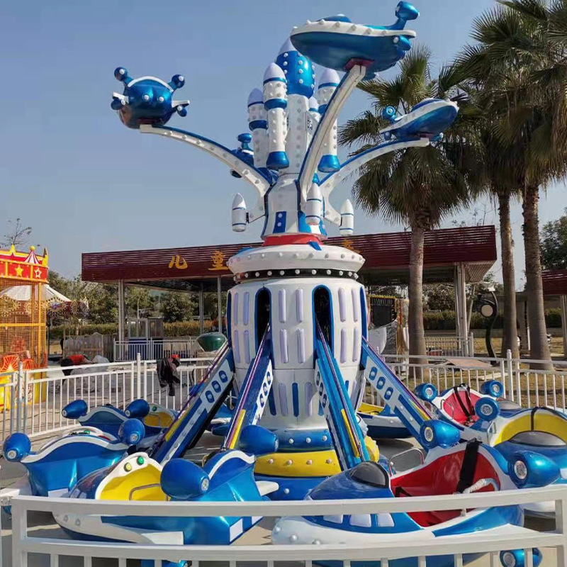 New Automatic Control Self-controlled Aircraft Outdoor Square Amusement Rotating Lift Equipment Glass Steel Sanyi-0154