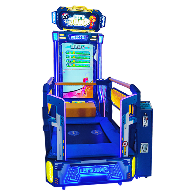 Jump Interactive Arcade Game Machine Coin Operated Fitness Trampoline Game Equipment LED Motion Exercise Game for Amusement Park