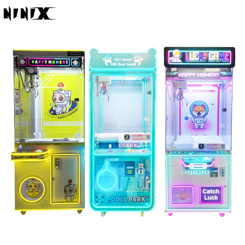 Pink Oversized Claw Crane Toy Single Cut Doll Scissors Simulator Coin-Operated Plush Game Toy Machine Manufactured by Name