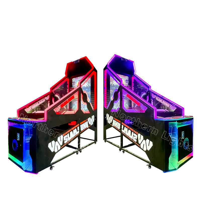 Coin-Operated 2 Player Indoor/Outdoor Boxing Basketball Game English Language Metal Arcade Shooting for Kids