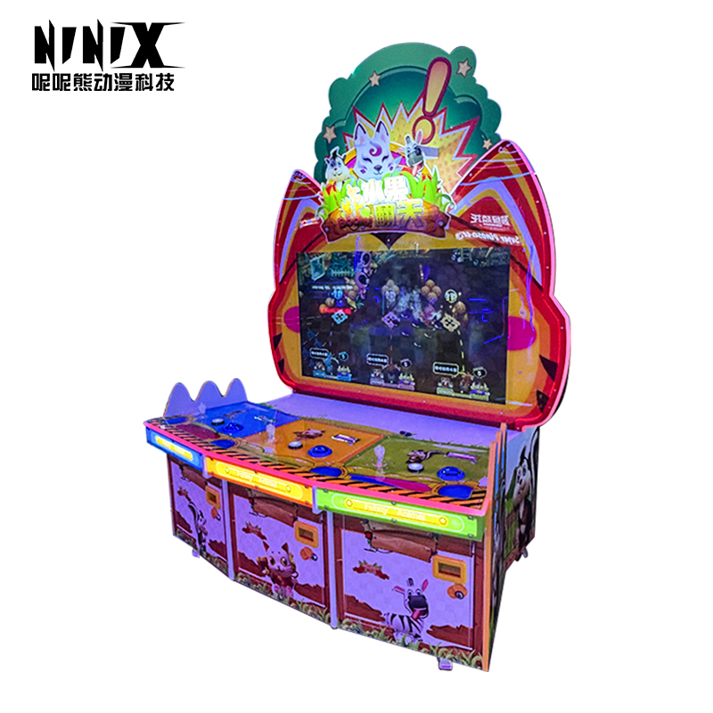 Animal World Theme Percussion Game Machine Interactive Family Entertainment Equipment Coin Operated for Children's Amusement