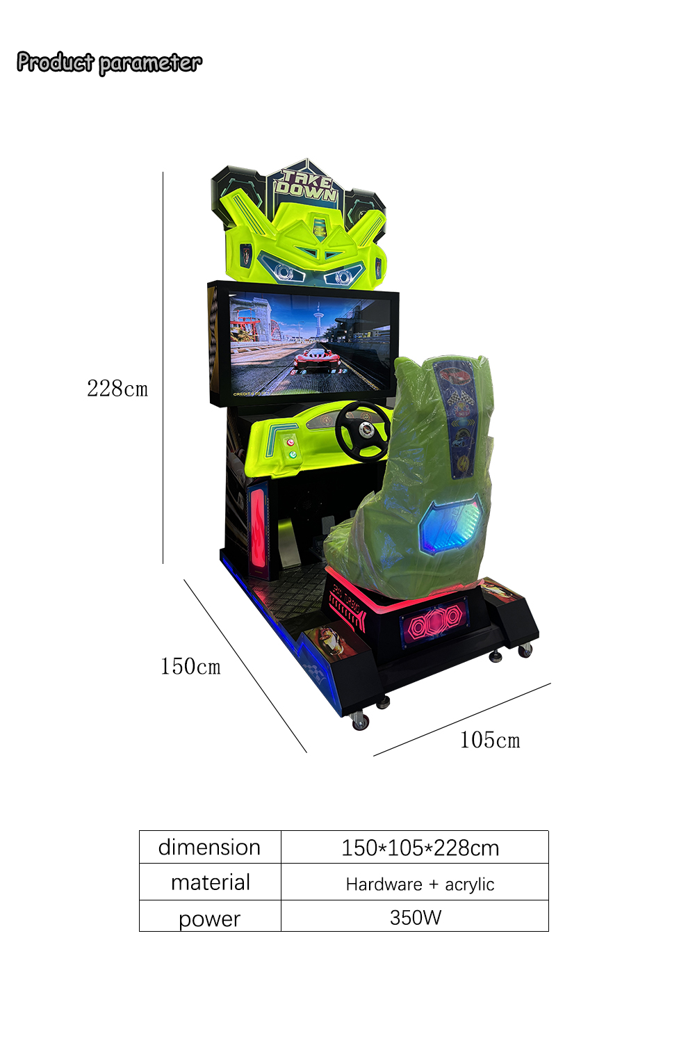 High Quality 42-Inch Racing Simulator Arcade Game Console Coin-Operated Amusement for Older Children Adults MDF Board Material