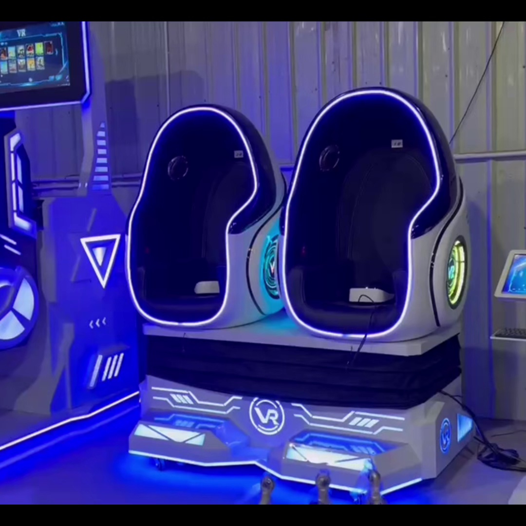 Two Seat 9D VR Egg Chair Cinema Machine Virtual Reality Simulator Motion Platform Amusement Park Game Equipment