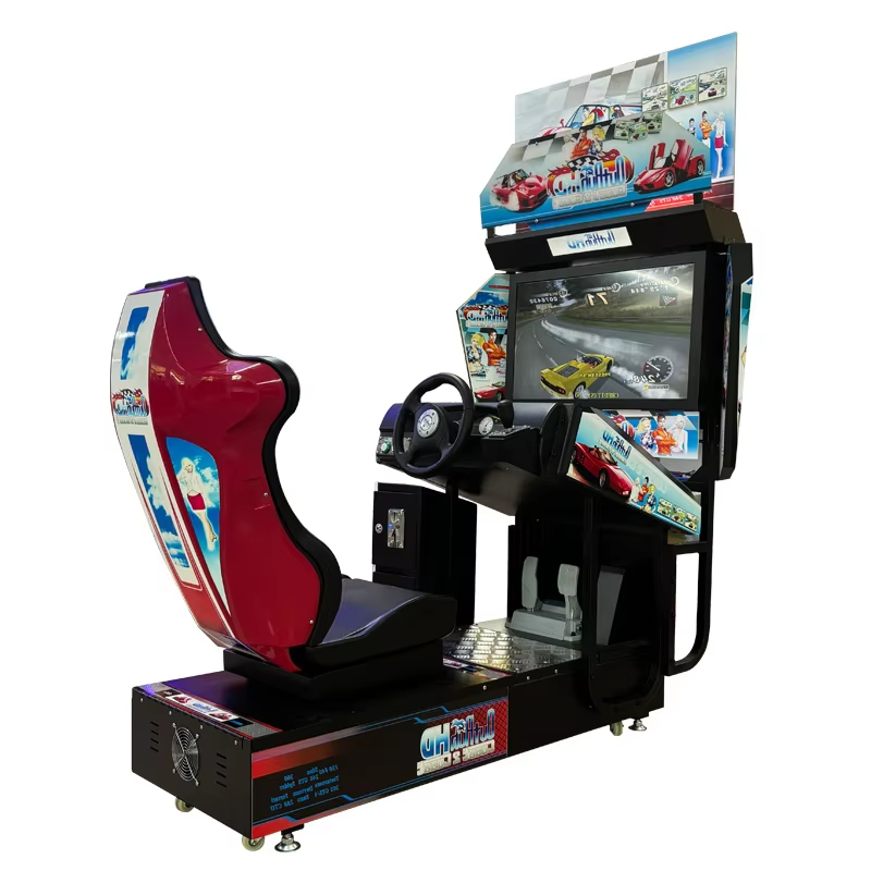 2 Players Run Out of the Arcade Video Game Two-player Arcade Fast & Furious Select Race Car Driving Riding Machine