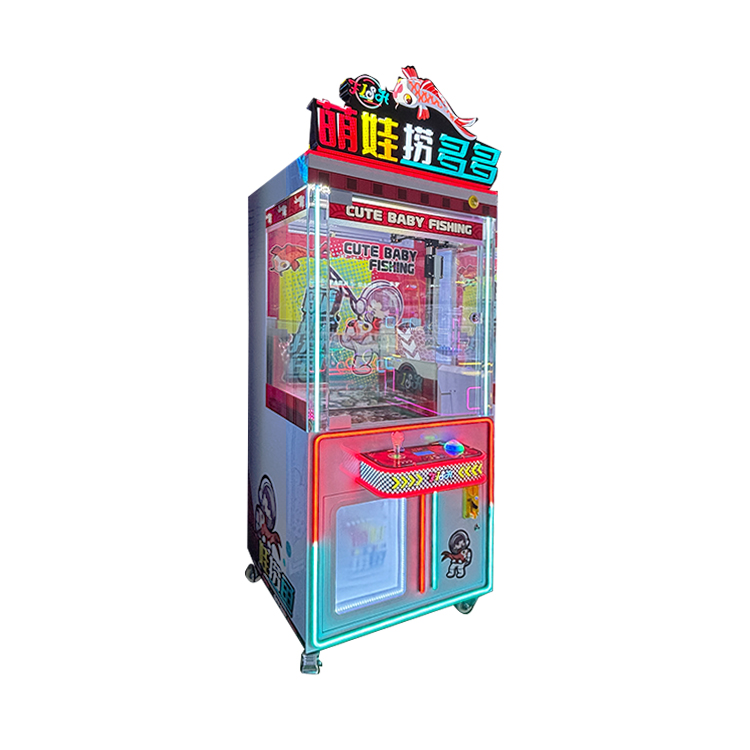 The New Entertainment Device - the Fishing Machine - Operates with Coins Inside and Is Suitable for Shopping Malls.
