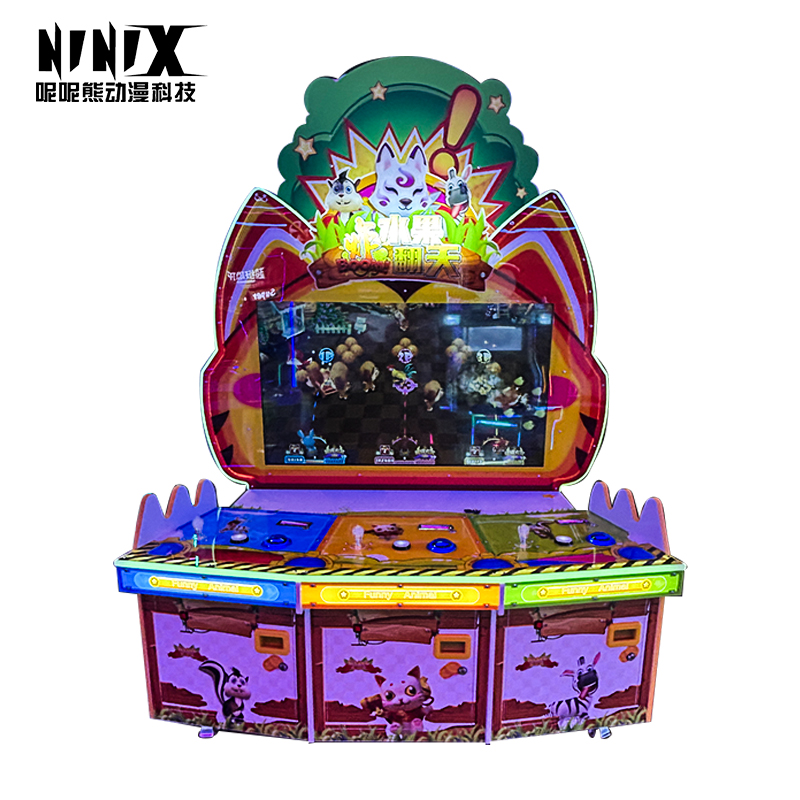 Animal World Theme Percussion Game Machine Interactive Family Entertainment Equipment Coin Operated for Children's Amusement